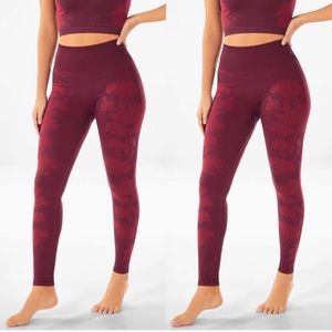 Fabletics High-Waisted Seamless Floral Legging Red